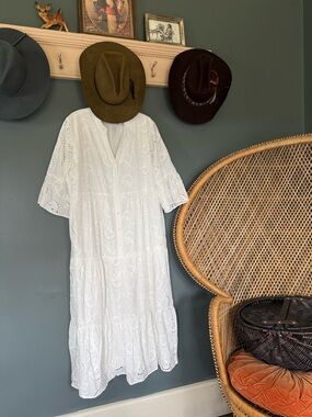 White Eyelet Summer Dress sz xl